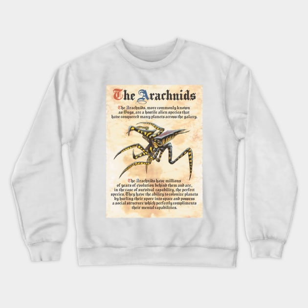 Starship Troopers (1997) Medieval Book Print Crewneck Sweatshirt by SPACE ART & NATURE SHIRTS 